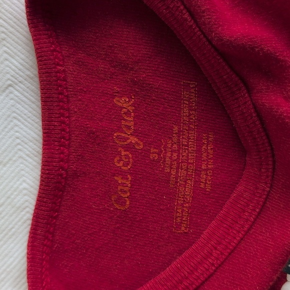 cat & jack winter bear fleece pants & cotton top pajama set 3T toddler boys - Picture 8 of 10